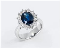 Anillo Crivelli Mujer Classic in Oro blanco Zaffiro 4.22 Ct 717443C - 717443C